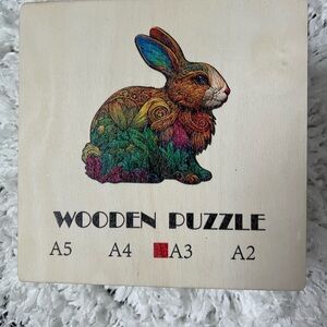 Vibrant Rabbit Wooden Puzzle